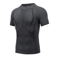 AMZSPORT 112011 Kısa Kollu Gri Erkek Spor T-shirt