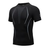 AMZSPORT 112011 Kısa Kollu Siyah Erkek Spor T-shirt