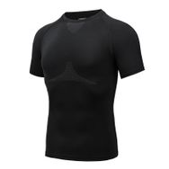 AMZSPORT 112012 Kısa Kollu Siyah Erkek Spor T-shirt