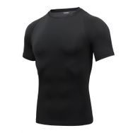 AMZSPORT 112025 Kısa Kollu Siyah Erkek Spor T-shirt