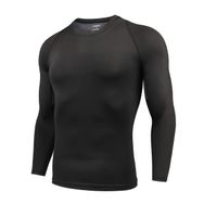 AMZSPORT 113006 Uzun Kollu Siyah Erkek Spor T-shirt