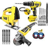 Anadolu Strong 24 Watt Darbeli Matkap + 650 Watt Lazerli Dekupaj + Ver Ayarı Taşlama Makinesi