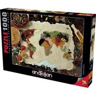 Anatolian Baharatlı Dünya Haritası 1000 Parça Puzzle