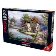 Anatolian Kuğular Ve Kır Evi 1500 Parça Puzzle