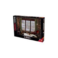 Anatolian Pencere Kedileri Window Cats 1000 Parça Puzzle