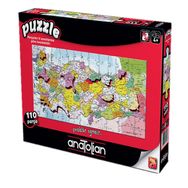 Anatolian Türkiye Haritası İller 110 Parça Puzzle