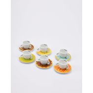 Ancap Edex Goloserie 60 ml 6 Parça Porselen Espresso Tabak ve Fincan Takımı