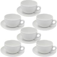 Ancap Verona Porselen 350 ml 6 Parça Latte Tabak ve Fincan Takımı