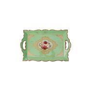 Ancel Ahşap Yeşil Çatlatma 42.5x28 cm Tepsi