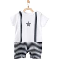 Andywawa AC21665R Erkek Bebek Yıldızlı Lacivert Tulum
