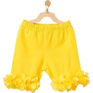 Andywawa AC21849R Kız Bebek Paçaları Tüllü Sarı Renk Şort