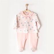 Andywawa AC23245 Patikli Pembe Kız Bebek Tulum