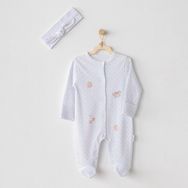 Andywawa AC23556 Beyaz Bebek Tulum Takımı