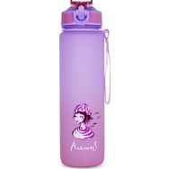 Anemoss Denizci Kız Tritan 1000 ml Mor Matara