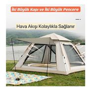 Angel Eye Gri 6 Kişilik Tenteli Oxfort Kalın Kumaş Kare Tam Otomatik Çadır