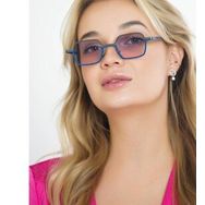 Angel Eyes AE-7751C27 Dikdörtgen Siyah-Lacivert Çerçeveli Unisex Güneş Gözlüğü