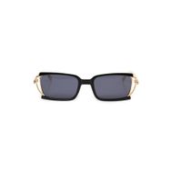 Angel Eyes AE0041C1 Siyah Çerçeve Siyah Cam Metal Gold Saplı Dikdörtgen Kadın Güneş Gözlüğü