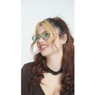 Angel Eyes AE20495120143C47 Oval Leopar Kemik Çerçeve Unisex Güneş Gözlüğü