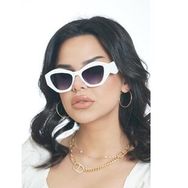 Angel Eyes PR-8803C3 Dikdörtgen Beyaz Çerçeveli Unisex Güneş Gözlüğü