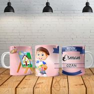 Angel Of Life Resim Öğretmeni Kişiye Özel Baskılı Yeni Tasarım Sihirli Kupa Bardak