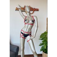 Angels Passion Kırmızı Fantazi Sert Deri İç Giyim