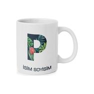 Anı Diyarı Kişiye Özel P Harfli Isim Yazılı Kupa Bardak