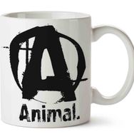 Animal Logo Baskılı Porselen Kupa Bardak