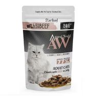 Animal World 10x80 gr Sterilised Cat Jöle Parça Sığır Etli Pouch Mama