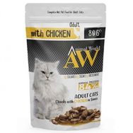 Animal World 80 gr With Chicken Tavuk Etli Kedi Yaş Maması