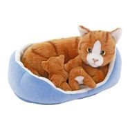 Animals Of The World Sepette Yavrulu Kedi Peluş Oyuncak