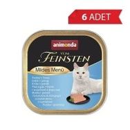 Animonda 6x100 gr Vom Feinsten Hindili ve Alabalıklı Kısırlaştırılmış Kedi Konservesi