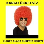 Anka Kabarık Bonus Turuncu Peruk