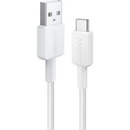 Anker A81H6 322 Usb-C To Usb-A 1.8 mt 30W Güç Destekli Beyaz Data Şarj Kablosu