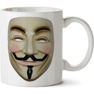 Anonymous Mask Transparent Baskılı Kupa Bardak
