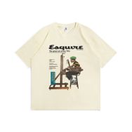 Aobiono Vintage Preppy Y2K Grunge Emo 2000'ler Bol Bej Unisex T-shirt