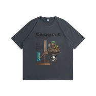 Aobiono Vintage Preppy Y2K Sokak Giyim Alt Gri Unisex T-shirt