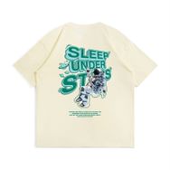 Aobiono Vintage Preppy Y2K Sokak Giyim Bej Unisex T-shirt