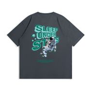 Aobiono Vintage Preppy Y2K Sokak Giyim Grunge Gri Unisex T-shirt