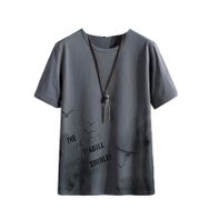 Aobiono Vintage Y2K Grunge Streetwear 2000'ler Unisex Gri T-shirt