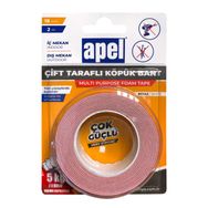 Apel Çift Taraflı Köpük 18 mm x 2 mt Beyaz Blister Bant