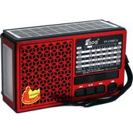 Apera Tepe FP-276BT-S Mini Solar Güneş Enerjili Cep Radyosu Bluetooth Hoparlör Fm Radyo LED Işıklı Şarjlı USB Micro Sd Mp3 - Kırmızı