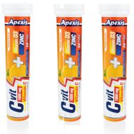 Apexis Vitamin C D3 Zinc 3x20 Efervesan Tablet