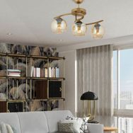 Aplika Elite 3'lü Eskitme Bal Camlı Modern Avize
