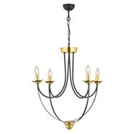 Aplika Obito 4'lü Siyah Gold Modern Sarkıt Retro Avize