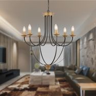 Aplika Obito 6'lı Siyah Eskitme Modern Sarkıt Retro Avize