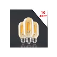 Apliqa 10 Adet Led Filamanli E27 Rustik 6 Watt 2500k Gün Işığı T45 Ampul
