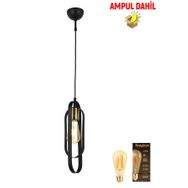 Apliqa 3128-01-BL Koza Tekli Siyah Avize