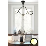 Apliqa 3807-01-BL Helin Siyah 50 Watt 3 Renkli Modern Tasarım Led Avize