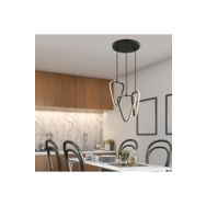 Apliqa 3847-03-BL Vekmo 3'lü Siyah 55 Watt Modern Led Avize