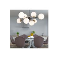 Apliqa 3917-08-BL-FR Beria 8'li Sıralı Eskitme Beyaz Camlı Modern Avize
